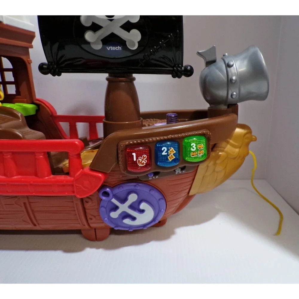 VTech Treasure Seekers Pirate Ship Boat Fold Out Playset Works Missing‎ Pieces